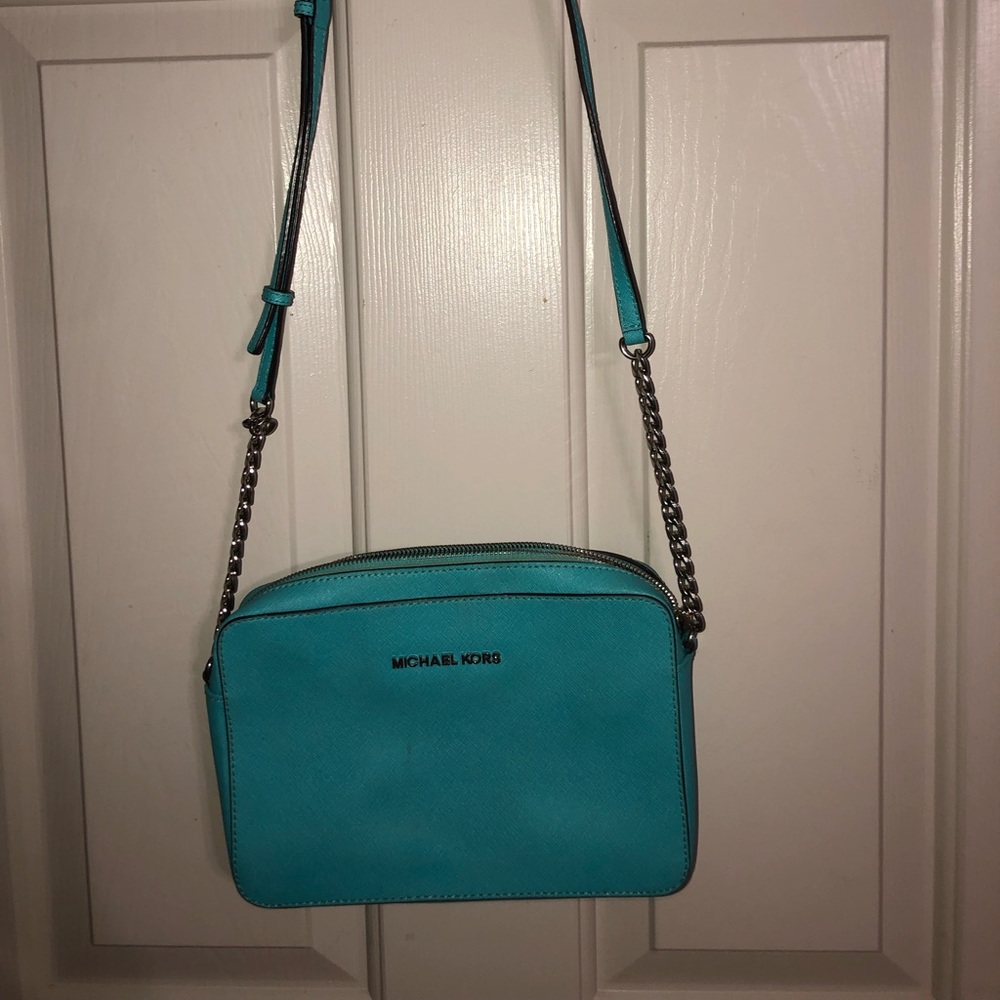 Michael Kors teal cross body